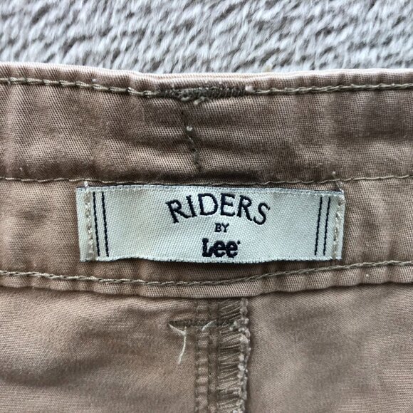 Riders By Lee Womens Capri Pants Size 16M Beige Cropped Casual Classic Stretch - Picture 10 of 14